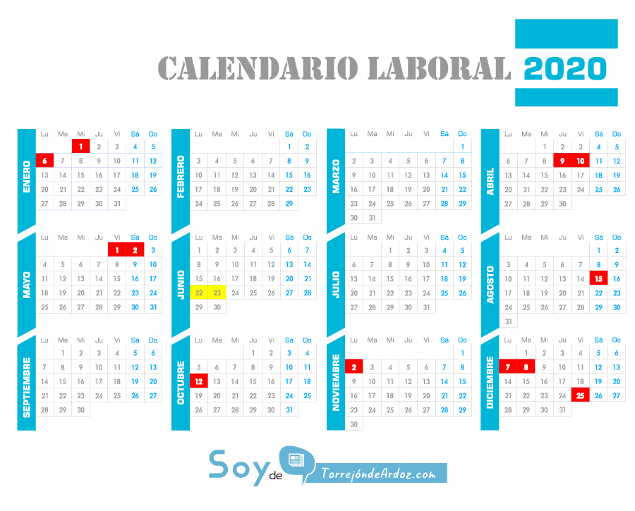 calendario laboral torrejon 2020