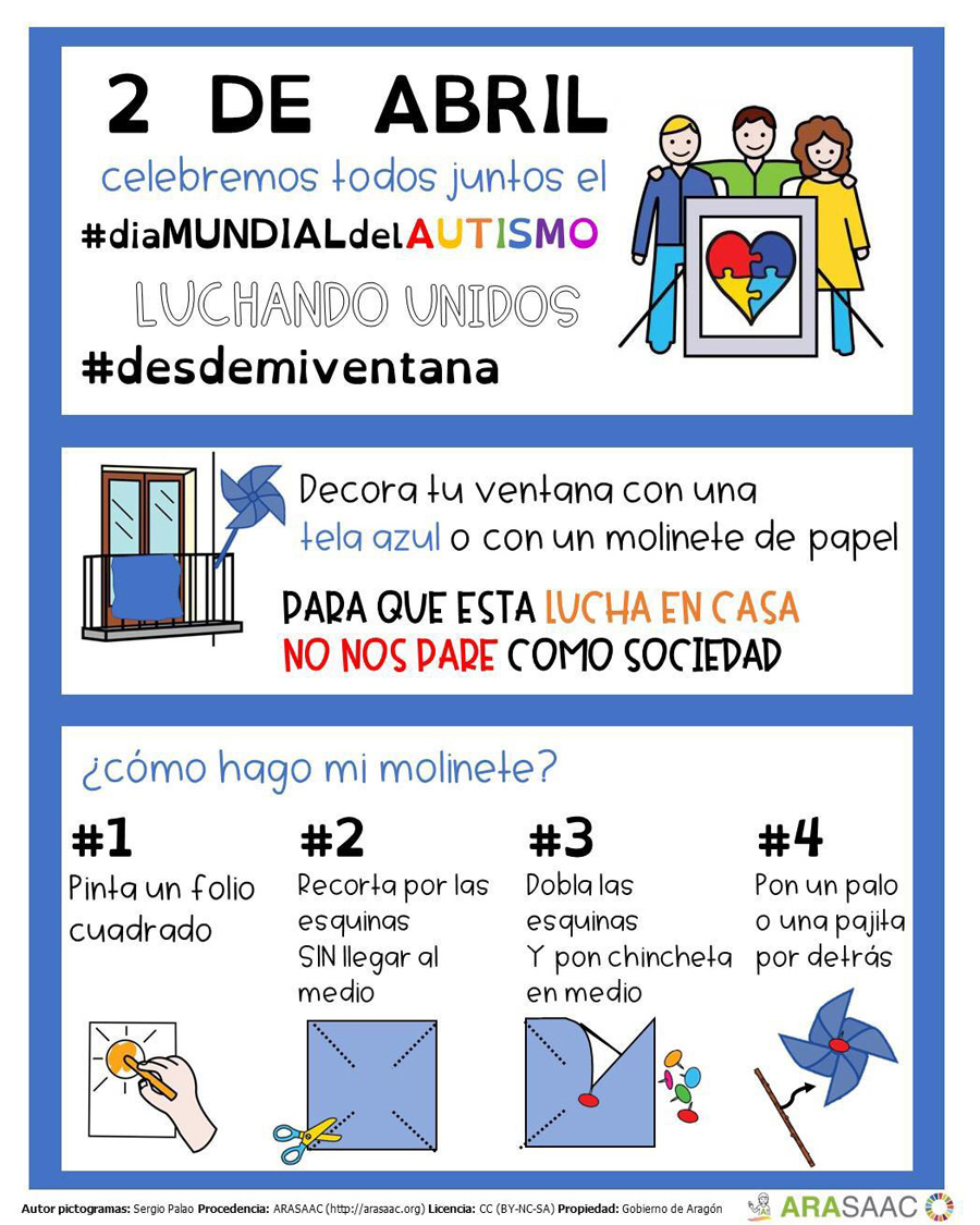 Molinillos de papel azul por el Día Internacional del Autismo | SoyDe