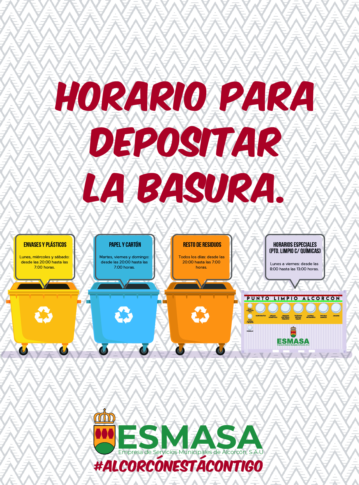 Horarios de recogida de residuos Alcorcón