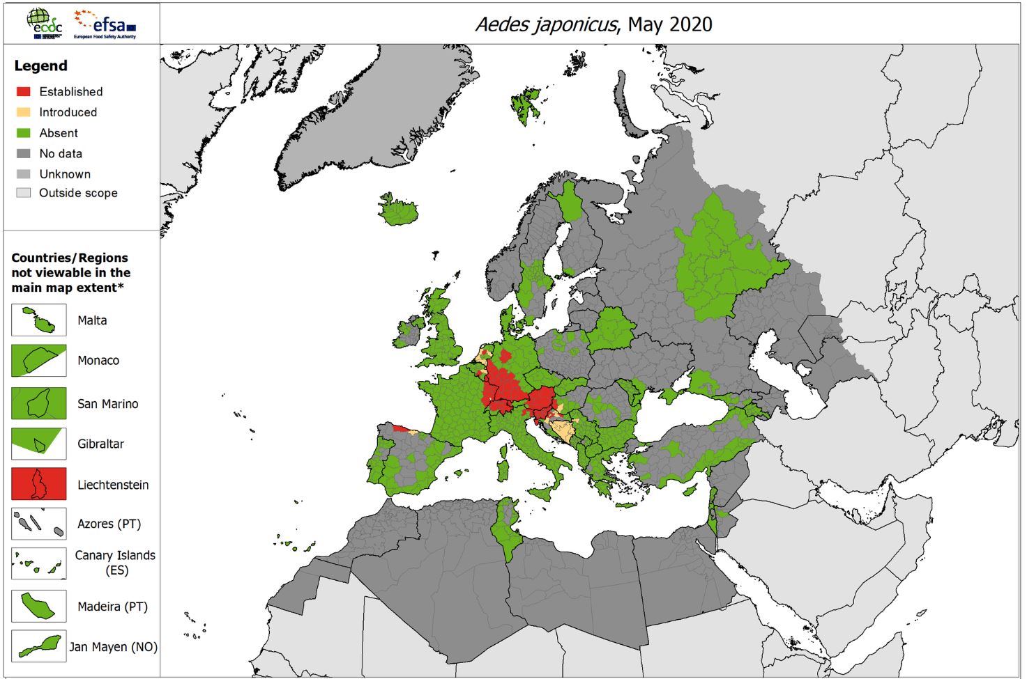 Presencia del Aedes japonicus en España Presencia del Aedes japonicus en España