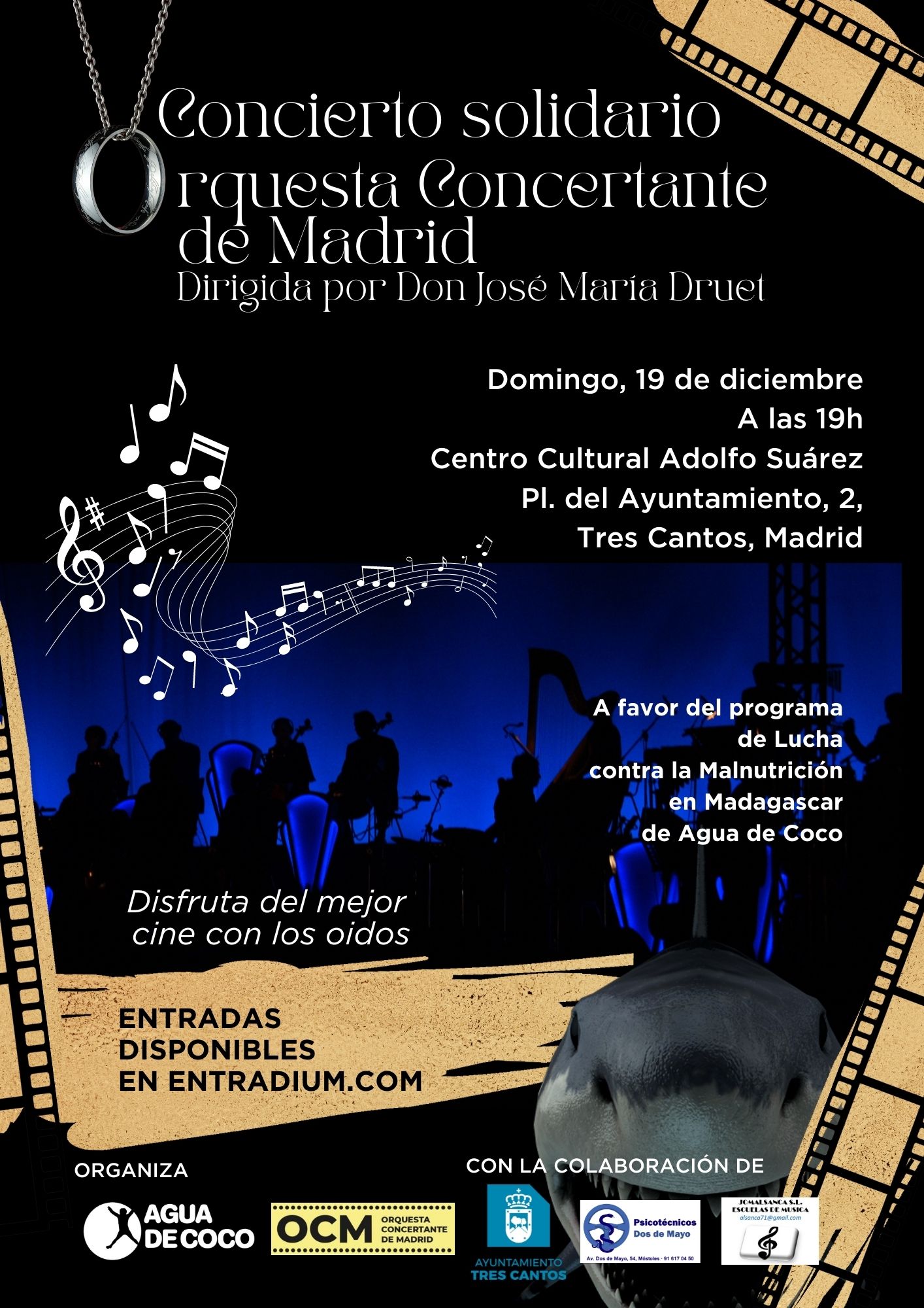Cartel concierto Fundación Agua de Coco