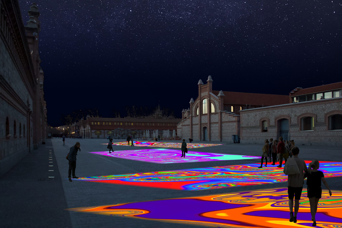 Alfombras mágicas. Miguel Chevalier. Matadero Madrid Alfombras mágicas. Miguel Chevalier. Matadero Madrid