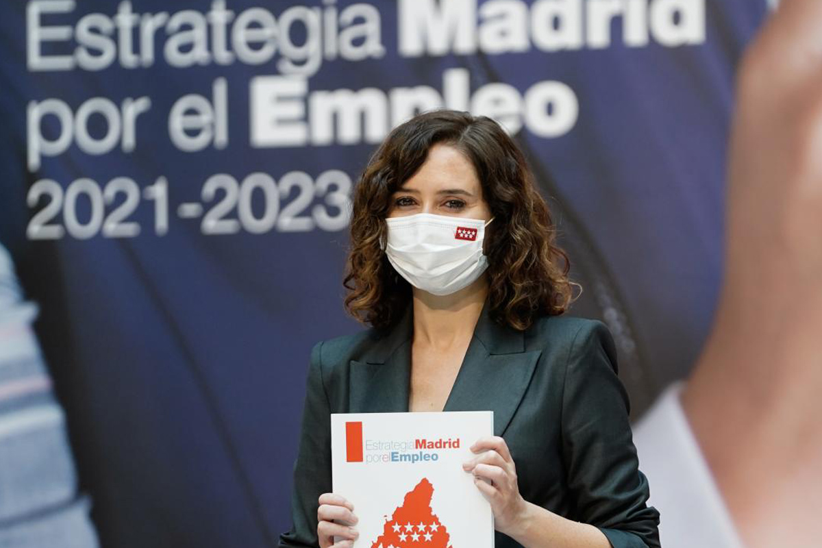 La presidenta Isabel Díaz Ayuso presenta la Estrategia Madrid por el Empleo 2021-2023