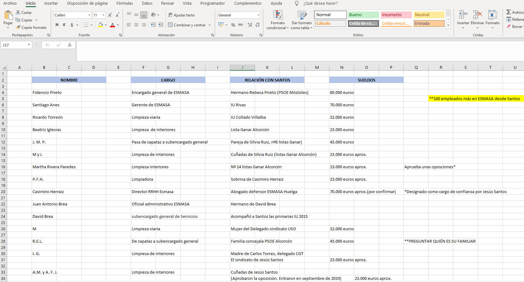 excel en elaboración por soy-de