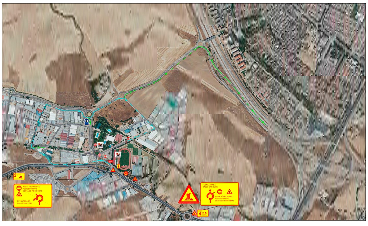 Cortes trafico piscinas Fuenlabrada obras Canal Isabel II SoyDe