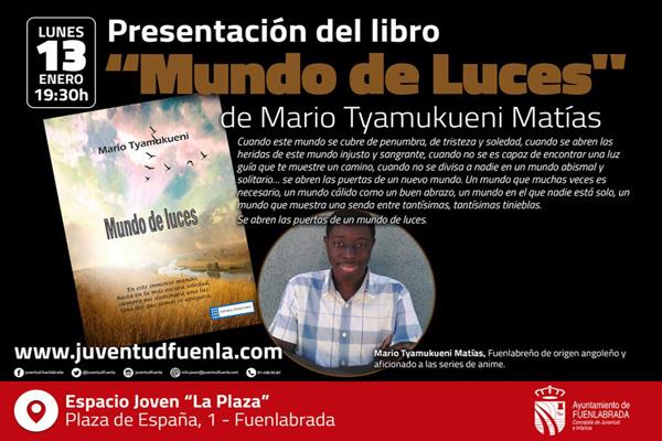 El joven Mario Tyamukueni Matías presenta su novela el 13 de enero
